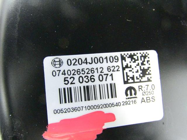 SERVO OJACEVALNIK ZAVOR S PUMPO OEM N. 52036071 ORIGINAL REZERVNI DEL FIAT TIPO 356-4P 357-5P 358-SW (2015 - 2020)DIESEL LETNIK 2016