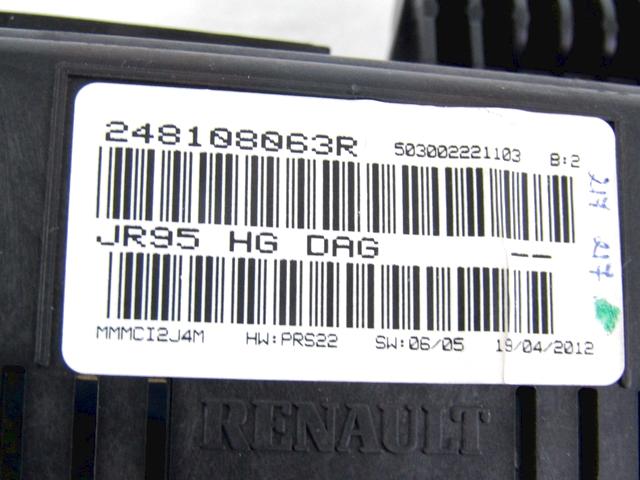 KILOMETER STEVEC OEM N. 248108063R ORIGINAL REZERVNI DEL RENAULT SCENIC XMOD / SCENIC JZ0/1 MK3 R (2012 - 2016) DIESEL LETNIK 2012