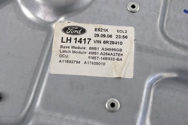 MEHANIZEM DVIGA ZADNJIH STEKEL  OEM N. 18518 SISTEMA ALZACRISTALLO PORTA POSTERIORE ELETT ORIGINAL REZERVNI DEL FORD FOCUS DA HCP DP MK2 BER/SW (2005 - 2008) DIESEL LETNIK 2006