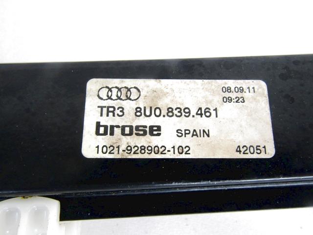 MEHANIZEM DVIGA ZADNJIH STEKEL  OEM N. 11791 SISTEMA ALZACRISTALLO PORTA POSTERIORE ELETT ORIGINAL REZERVNI DEL AUDI Q3 8U (2011 - 2014)DIESEL LETNIK 2012