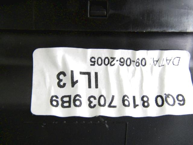 ODVOD ZRAKA OEM N. 6Q08197039B9 ORIGINAL REZERVNI DEL VOLKSWAGEN POLO 9N R (2005 - 10/2009) DIESEL LETNIK 2005