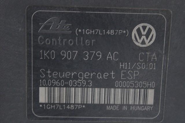 ABS AGREGAT S PUMPO OEM N. 1K0614517AE ORIGINAL REZERVNI DEL SKODA OCTAVIA MK2 1Z3 MK2 BER/SW (2004 - 2008)DIESEL LETNIK 2008