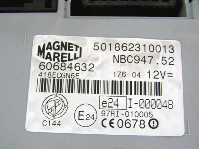 KOMPLET ODKLEPANJE IN VZIG  OEM N. 17792 KIT ACCENSIONE AVVIAMENTO ORIGINAL REZERVNI DEL ALFA ROMEO GT 937 (2003 - 2010) DIESEL LETNIK 2004