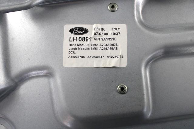 MEHANIZEM DVIGA SPREDNJIH STEKEL  OEM N. 33344 SISTEMA ALZACRISTALLO PORTA ANTERIORE ELETTR ORIGINAL REZERVNI DEL FORD FOCUS DA HCP DP MK2 R BER/SW (2008 - 2011) BENZINA/GPL LETNIK 2009