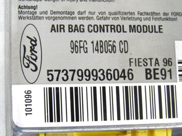 KIT AIRBAG KOMPLET OEM N. 5736 KIT AIRBAG COMPLETO ORIGINAL REZERVNI DEL FORD FIESTA JA JB MK4 (1995 - 1999)BENZINA LETNIK 1996