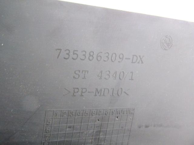 PLASTIKA MED SEDEZI BREZ NASLONJALA ROK OEM N. 735394633 ORIGINAL REZERVNI DEL FIAT GRANDE PUNTO 199 (2005 - 2012) DIESEL LETNIK 2005