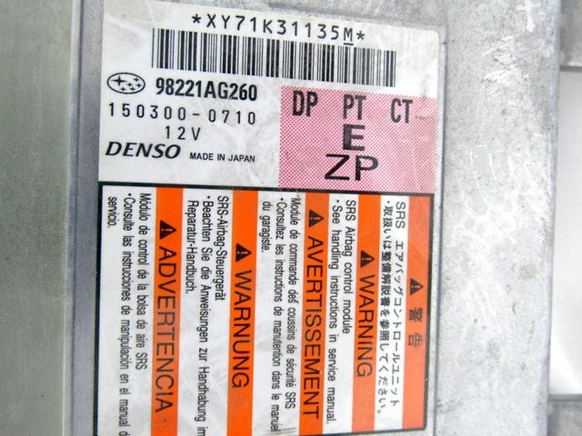 KIT AIRBAG KOMPLET OEM N. 30819 KIT AIRBAG COMPLETO ORIGINAL REZERVNI DEL SUBARU LEGACY BL BP MK4 (2003 - 2009) DIESEL LETNIK 2009