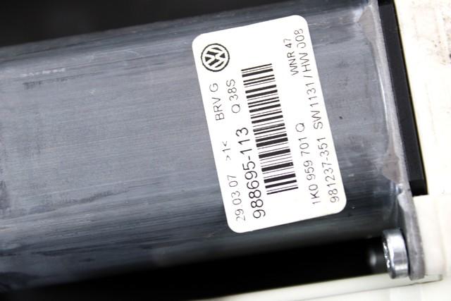 MEHANIZEM DVIGA SPREDNJIH STEKEL  OEM N. 19200 SISTEMA ALZACRISTALLO PORTA ANTERIORE ELETTR ORIGINAL REZERVNI DEL VOLKSWAGEN PASSAT B6 3C2 3C5 BER/SW (2005 - 09/2010)  DIESEL LETNIK 2007