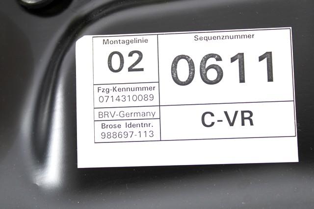 MEHANIZEM DVIGA SPREDNJIH STEKEL  OEM N. 19200 SISTEMA ALZACRISTALLO PORTA ANTERIORE ELETTR ORIGINAL REZERVNI DEL VOLKSWAGEN PASSAT B6 3C2 3C5 BER/SW (2005 - 09/2010)  DIESEL LETNIK 2007