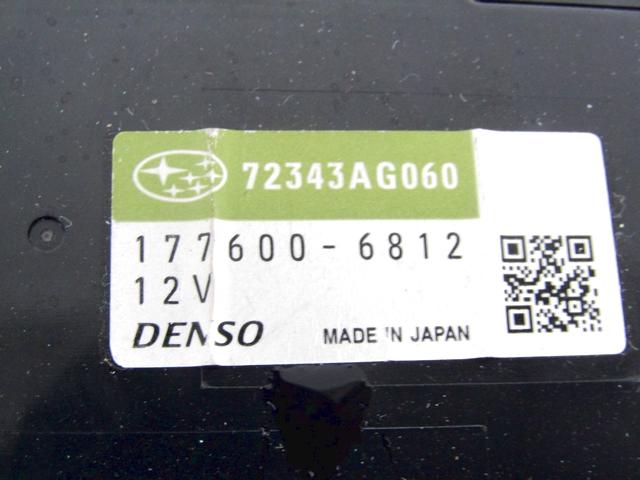 KONTROLNA ENOTA KLIMATSKE NAPRAVE / AVTOMATSKA KLIMATSKA NAPRAVA OEM N. 72343AG060 ORIGINAL REZERVNI DEL SUBARU LEGACY BL BP MK4 (2003 - 2009) DIESEL LETNIK 2009