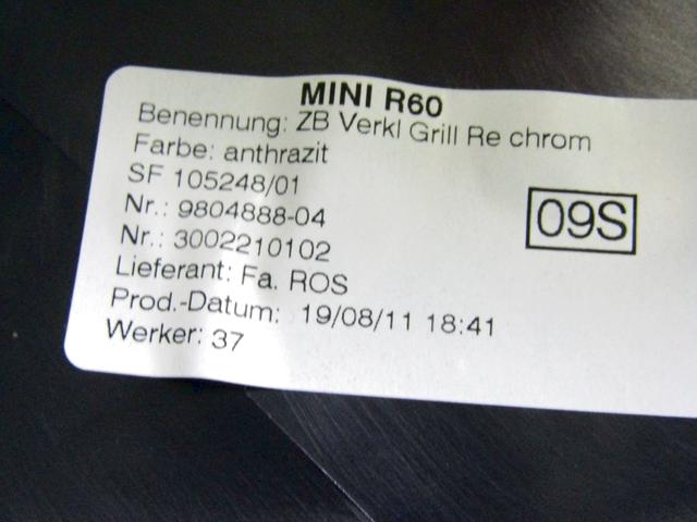 ARMATURNA PLO?CA OEM N. 51459804888 ORIGINAL REZERVNI DEL MINI COUNTRYMAN R60 (2010 - 2014)DIESEL LETNIK 2011