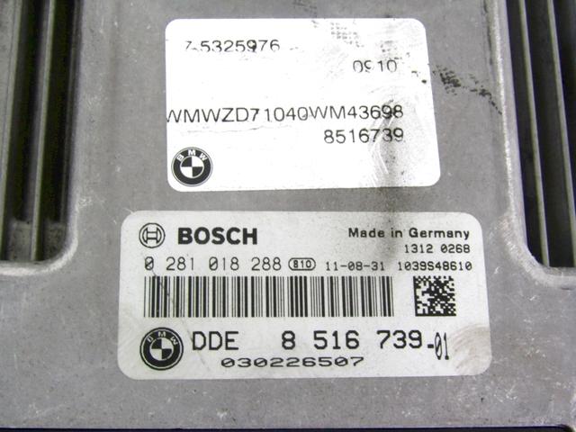 KOMPLET ODKLEPANJE IN VZIG  OEM N. 9918 KIT ACCENSIONE AVVIAMENTO ORIGINAL REZERVNI DEL MINI COUNTRYMAN R60 (2010 - 2014)DIESEL LETNIK 2011