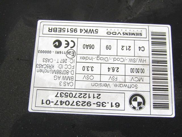 KOMPLET ODKLEPANJE IN VZIG  OEM N. 9918 KIT ACCENSIONE AVVIAMENTO ORIGINAL REZERVNI DEL MINI COUNTRYMAN R60 (2010 - 2014)DIESEL LETNIK 2011