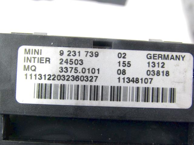 KOMPLET ODKLEPANJE IN VZIG  OEM N. 9918 KIT ACCENSIONE AVVIAMENTO ORIGINAL REZERVNI DEL MINI COUNTRYMAN R60 (2010 - 2014)DIESEL LETNIK 2011