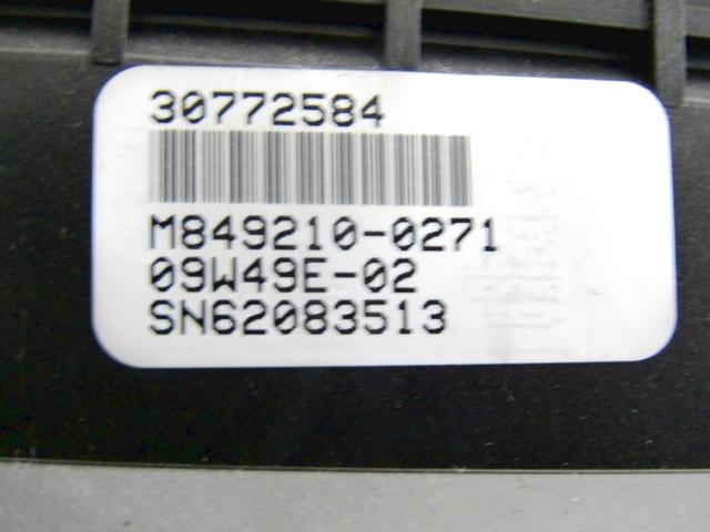 POTOVALNI RACUNALNIK OEM N. 30772584 ORIGINAL REZERVNI DEL VOLVO XC60 156 (2008 - 2013)DIESEL LETNIK 2010