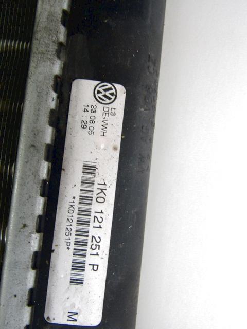 RADIATOR VODE OEM N. 1K0121251P ORIGINAL REZERVNI DEL AUDI A3 MK2 8P 8PA 8P1 (2003 - 2008)BENZINA LETNIK 2005