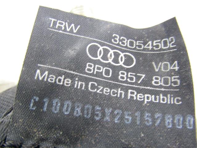 VARNOSTNI PAS OEM N. 8P0857805 ORIGINAL REZERVNI DEL AUDI A3 MK2 8P 8PA 8P1 (2003 - 2008)BENZINA LETNIK 2005