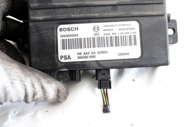 ECU PARKIRNI SENZORJI OEM N. 9663821680 ORIGINAL REZERVNI DEL CITROEN BERLINGO MK2 (2008 -2018) DIESEL LETNIK 2008