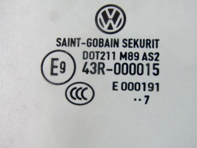 STEKLO ZADNJIH DESNIH VRAT OEM N. 6Q6845026C ORIGINAL REZERVNI DEL VOLKSWAGEN POLO 9N R (2005 - 10/2009) DIESEL LETNIK 2007