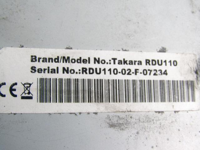 RADIO CD / OJACEVALNIK / IMETNIK HIFI OEM N. RDU110 TAKARA AUTORADIO AFTERMARKET ORIGINAL REZERVNI DEL FIAT PANDA 169 (2003 - 08/2009) BENZINA LETNIK 2004