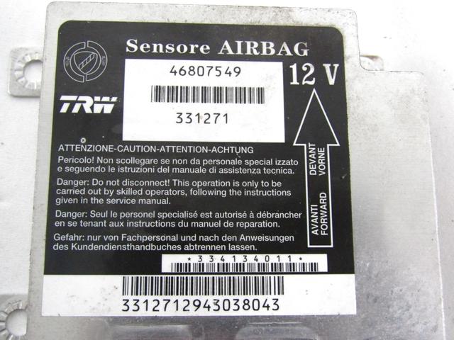 KIT AIRBAG KOMPLET OEM N. 17627 KIT AIRBAG COMPLETO ORIGINAL REZERVNI DEL FIAT PANDA 169 (2003 - 08/2009) BENZINA LETNIK 2004