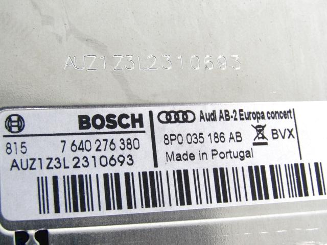 RADIO CD / OJACEVALNIK / IMETNIK HIFI OEM N. 8P0035186AB ORIGINAL REZERVNI DEL AUDI A3 MK2R 8P 8PA 8P1 8P7 (2008 - 2012)DIESEL LETNIK 2011