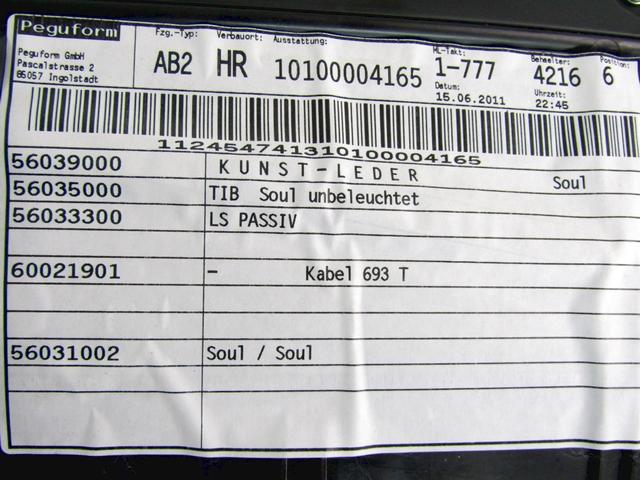 VRATNI PANEL OEM N. PNPDPADA38PRBR5P ORIGINAL REZERVNI DEL AUDI A3 MK2R 8P 8PA 8P1 8P7 (2008 - 2012)DIESEL LETNIK 2011