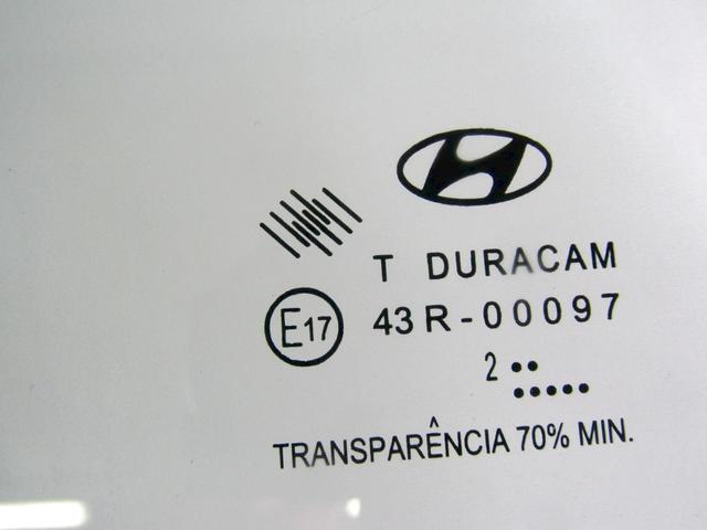 STEKLO SPREDNJIH LEVIH VRAT OEM N. 824111J010 ORIGINAL REZERVNI DEL HYUNDAI I20 PB PBT MK1 R (2012 - 2014) BENZINA/GPL LETNIK 2013