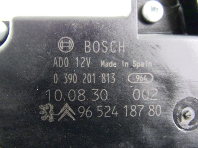 MOTORCEK ZADNJEGA BRISALCA OEM N. 9652418780 ORIGINAL REZERVNI DEL PEUGEOT 207 / 207 CC R WA WC WD WK (05/2009 - 2015) DIESEL LETNIK 2010