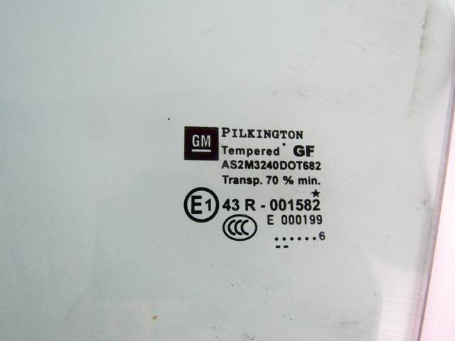 STEKLO SPREDNJIH LEVIH VRAT OEM N. 93183266 ORIGINAL REZERVNI DEL OPEL ASTRA H A04 L48,L08,L35,L67 5P/3P/SW (2004 - 2007) BENZINA LETNIK 2006