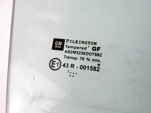 STEKLO ZADNJIH DESNIH VRAT OEM N. 93183276 ORIGINAL REZERVNI DEL OPEL ASTRA H A04 L48,L08,L35,L67 5P/3P/SW (2004 - 2007) BENZINA LETNIK 2006