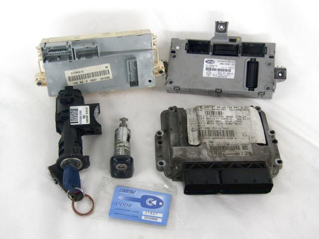 KOMPLET ODKLEPANJE IN VZIG  OEM N. 22544 KIT ACCENSIONE AVVIAMENTO ORIGINAL REZERVNI DEL FIAT BRAVO 198 (02/2007 - 2010) DIESEL LETNIK 2007