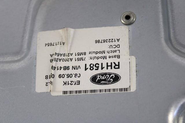 MEHANIZEM DVIGA SPREDNJIH STEKEL  OEM N. 18517 SISTEMA ALZACRISTALLO PORTA ANTERIORE ELETTR ORIGINAL REZERVNI DEL FORD FOCUS DA HCP DP MK2 R BER/SW (2008 - 2011) DIESEL LETNIK 2009