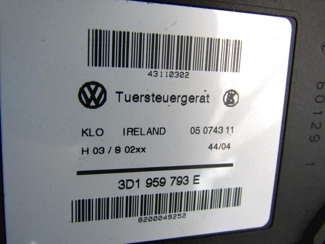 MEHANIZEM DVIGA SPREDNJIH STEKEL  OEM N. 16695 SISTEMA ALZACRISTALLO PORTA ANTERIORE ELETTR ORIGINAL REZERVNI DEL PORSCHE CAYENNE 9PA MK1 (2003 -2008) BENZINA LETNIK 2004