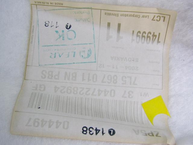 NOTRANJA OBLOGA SPREDNJIH VRAT OEM N. PNASPPSCAYENNE9PAMK1SV5P ORIGINAL REZERVNI DEL PORSCHE CAYENNE 9PA MK1 (2003 -2008) BENZINA LETNIK 2004