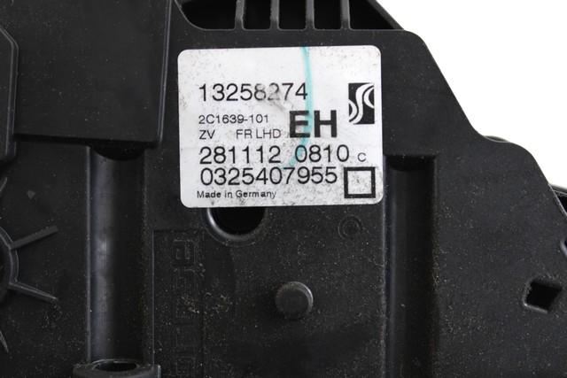 CENTRALNI ZAKLEP SPREDNJIH VRAT  OEM N. 13258274 ORIGINAL REZERVNI DEL OPEL MERIVA B S10 (2010 -2017)BENZINA/GPL LETNIK 2013