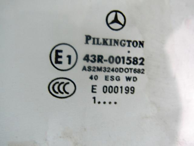 STEKLO SPREDNJIH LEVIH VRAT OEM N. A1697250110 ORIGINAL REZERVNI DEL MERCEDES CLASSE A W169 5P C169 3P R (05/2008 - 2012) DIESEL LETNIK 2011