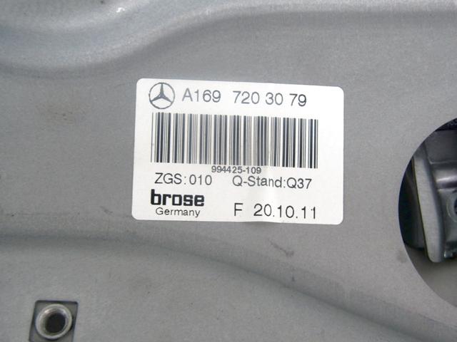 MEHANIZEM DVIGA SPREDNJIH STEKEL  OEM N. 18263 SISTEMA ALZACRISTALLO PORTA ANTERIORE ELETTR ORIGINAL REZERVNI DEL MERCEDES CLASSE A W169 5P C169 3P R (05/2008 - 2012) DIESEL LETNIK 2011