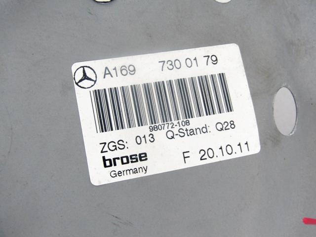 ROCNI SISTEM ZA DVIGOVANJE ZADNJEGA STEKLA  OEM N. A1697300179 ORIGINAL REZERVNI DEL MERCEDES CLASSE A W169 5P C169 3P R (05/2008 - 2012) DIESEL LETNIK 2011