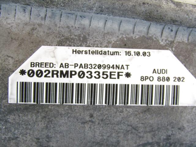 KIT AIRBAG KOMPLET OEM N. 17398 KIT AIRBAG COMPLETO ORIGINAL REZERVNI DEL AUDI A3 MK2 8P 8PA 8P1 (2003 - 2008)DIESEL LETNIK 2003