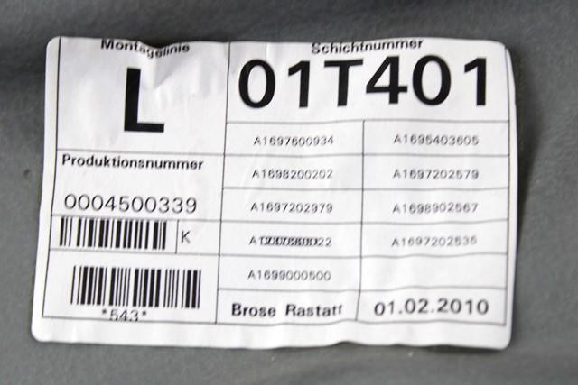 MEHANIZEM DVIGA SPREDNJIH STEKEL  OEM N. 18507 SISTEMA ALZACRISTALLO PORTA ANTERIORE ELETTR ORIGINAL REZERVNI DEL MERCEDES CLASSE B W245 T245 5P (2005 - 2011) DIESEL LETNIK 2010