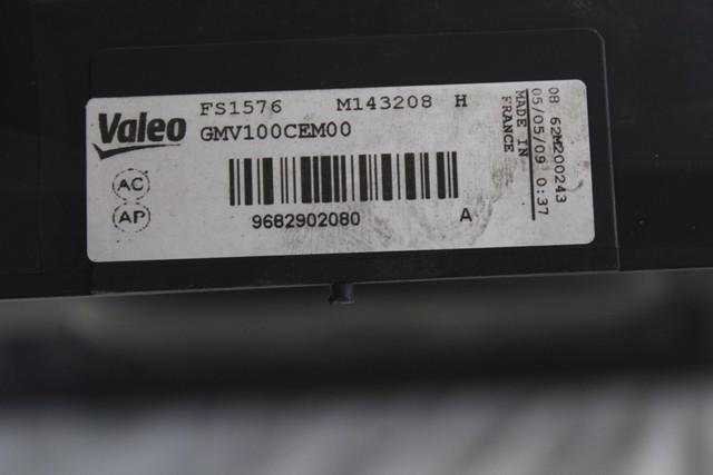 VENTILATOR HLADILNIKA OEM N. 9682902080 ORIGINAL REZERVNI DEL PEUGEOT 207 / 207 CC WA WC WD WK (2006 - 05/2009) BENZINA/GPL LETNIK 2009