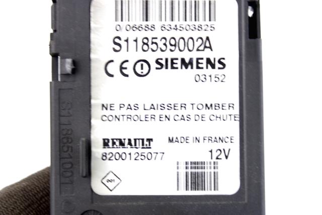 KOMPLET ODKLEPANJE IN VZIG  OEM N. 17444 KIT ACCENSIONE AVVIAMENTO ORIGINAL REZERVNI DEL RENAULT SCENIC/GRAND SCENIC JM0/1 MK2 (2003 - 2009) BENZINA LETNIK 2003