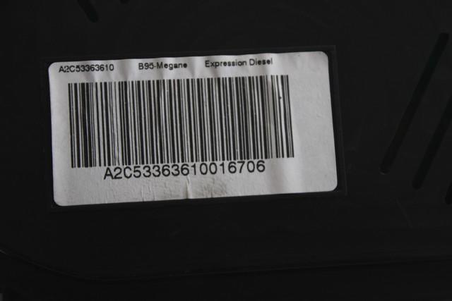 KILOMETER STEVEC OEM N. 248104378R ORIGINAL REZERVNI DEL RENAULT MEGANE MK3 BZ0/1 B3 DZ0/1 KZ0/1 BER/SPORTOUR/ESTATE (2009 - 2015) DIESEL LETNIK 2010