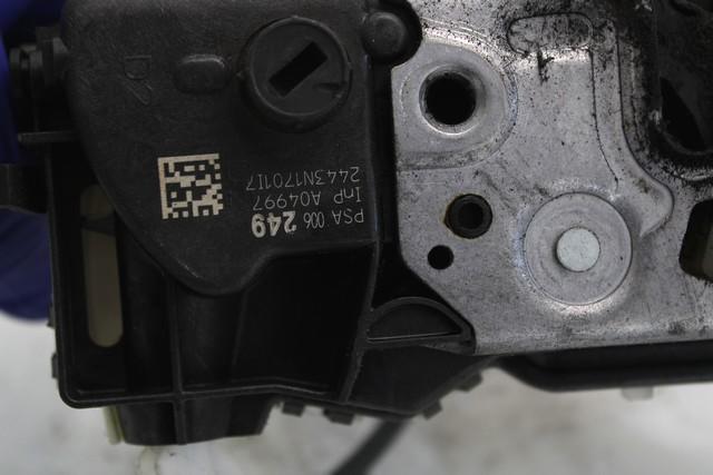 CENTRALNO ZAKLEPANJE ZADNJIH DESNIH VRAT OEM N. 9800624980 ORIGINAL REZERVNI DEL CITROEN C3 MK2 SC (2009 - 2016) BENZINA/GPL LETNIK 2014