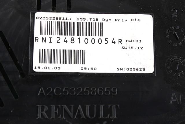 KILOMETER STEVEC OEM N. 248100054R ORIGINAL REZERVNI DEL RENAULT MEGANE MK3 BZ0/1 B3 DZ0/1 KZ0/1 BER/SPORTOUR/ESTATE (2009 - 2015) DIESEL LETNIK 2009