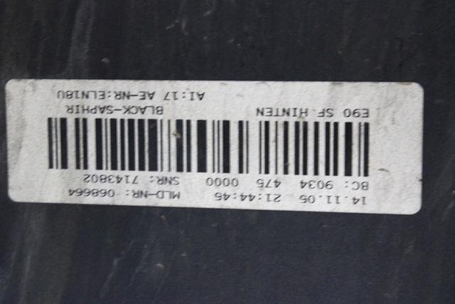 ZADNJI ODBIJAC OEM N. 51127171045 ORIGINAL REZERVNI DEL BMW SERIE 3 BER/SW/COUPE/CABRIO E90/E91/E92/E93 (2005 -2009) DIESEL LETNIK 2007