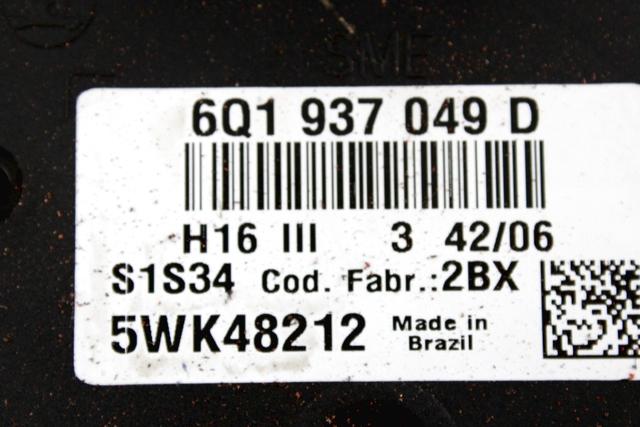 KOMPLET ODKLEPANJE IN VZIG  OEM N. 045906019BN ORIGINAL REZERVNI DEL VOLKSWAGEN FOX 5Z1 5Z3 5Z4 (2005 - 2011) DIESEL LETNIK 2007