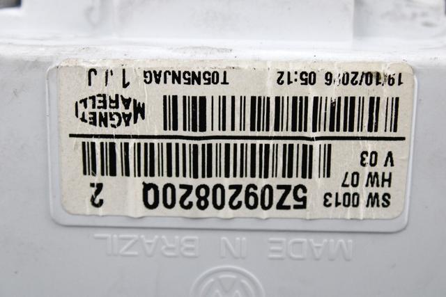 KOMPLET ODKLEPANJE IN VZIG  OEM N. 045906019BN ORIGINAL REZERVNI DEL VOLKSWAGEN FOX 5Z1 5Z3 5Z4 (2005 - 2011) DIESEL LETNIK 2007