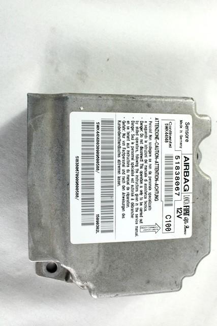 KIT AIRBAG KOMPLET OEM N. 18900 KIT AIRBAG COMPLETO ORIGINAL REZERVNI DEL FIAT GRANDE PUNTO 199 (2005 - 2012) DIESEL LETNIK 2009